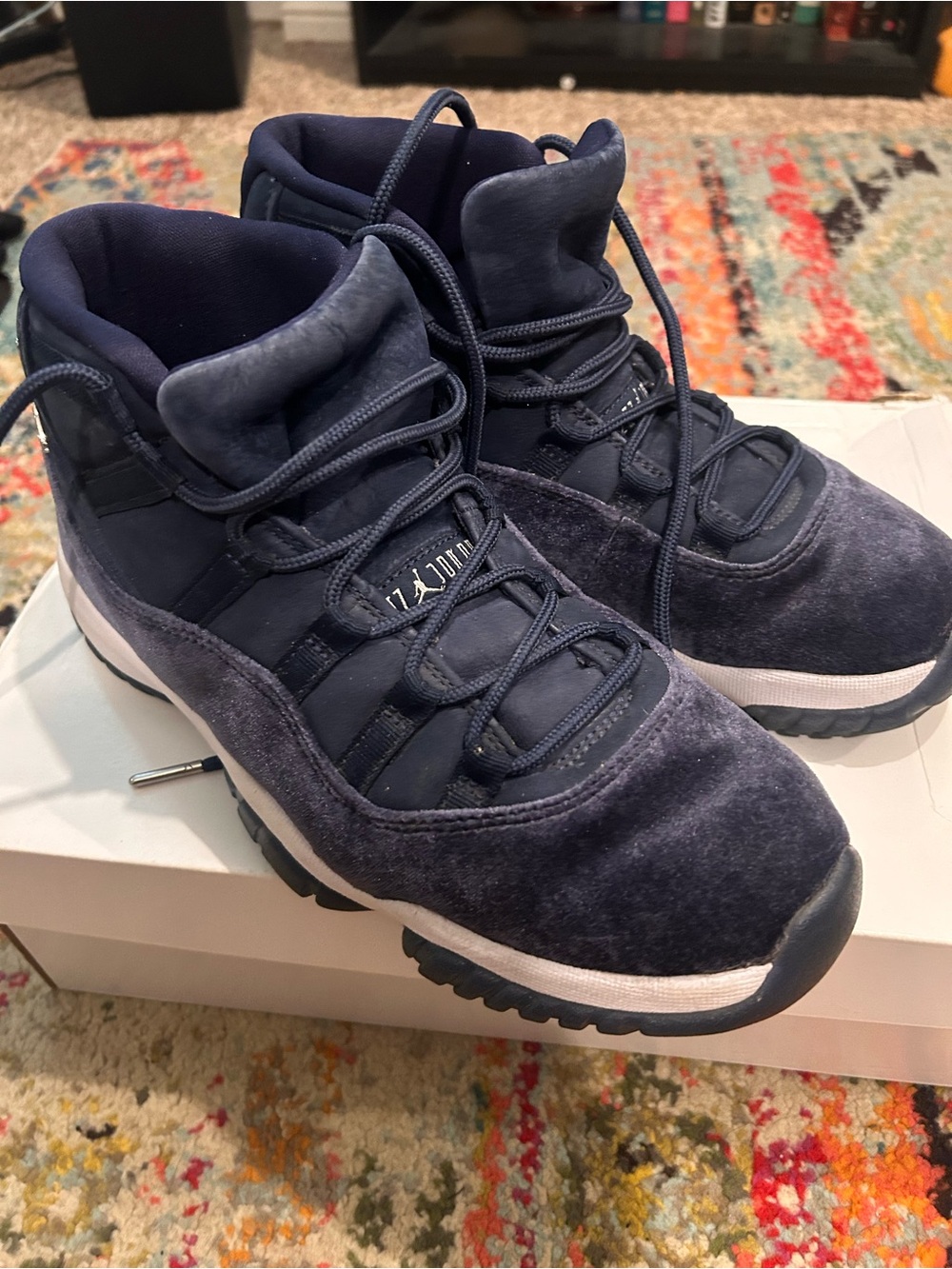 Women’s Air Jordan 11 Retro in Midnight Navy/ Metallic Silver